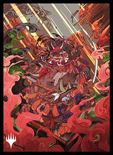 プレイヤーズカードスリーブ『ストリクスヘイヴン：魔法学院』日本画ミスティカルアーカイブ《石の雨》MTGS-175