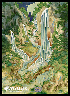 プレイヤーズカードスリーブ『神河：輝ける世界』「浮世絵」土地《島》(A)MTGS-214